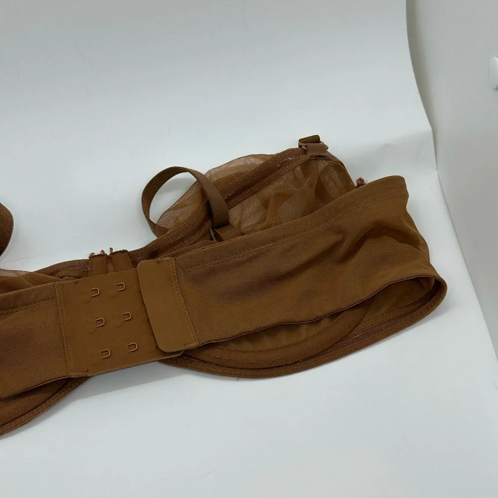 SKIMS Brown Sheer Mesh Underwire Bra Size 36C - Picture 8 of 13